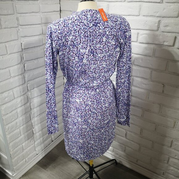 NWT Joe Fresh Ladies Size Small Long Sleeves Flower Pattern Dress - Picture 2 of 10